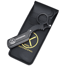 Load image into Gallery viewer, XPERSIS PRO Stainless Steel Matte Black Full Blade Finger Straight Razor