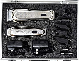 XPERSIS PRO Silver Barber Combo & Blue Foil Shaver