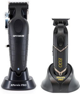 XPERSIS PRO Optimum Cordless Hair Clipper And Ego Brushless Cordless Hair Trimmer Combo Black