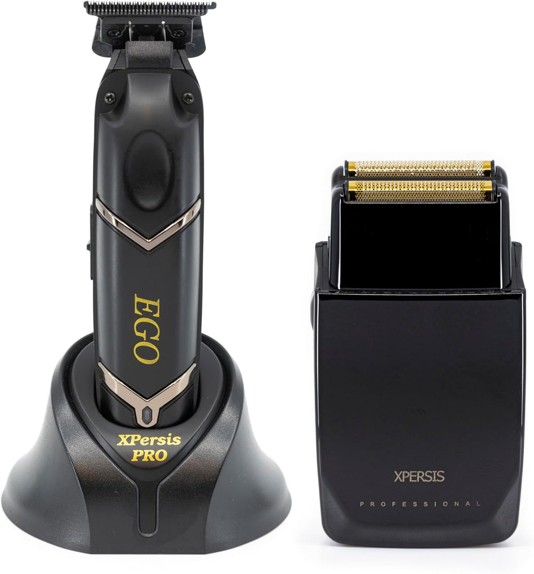 XPERSIS PRO Ego Cordless Hair Trimmer And Foil Shaver Combo Black